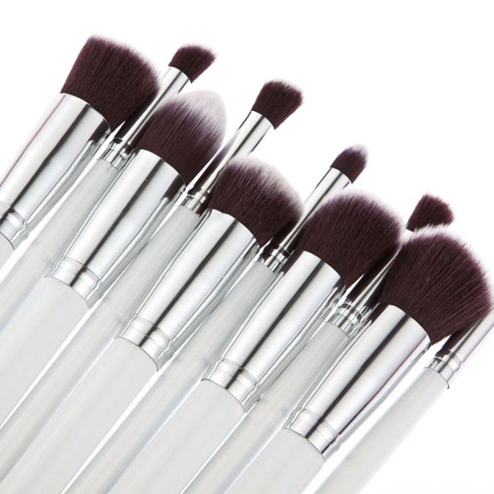 makeup brush set white