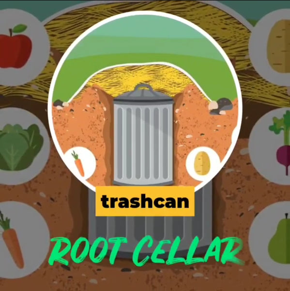 Root cellar trash can