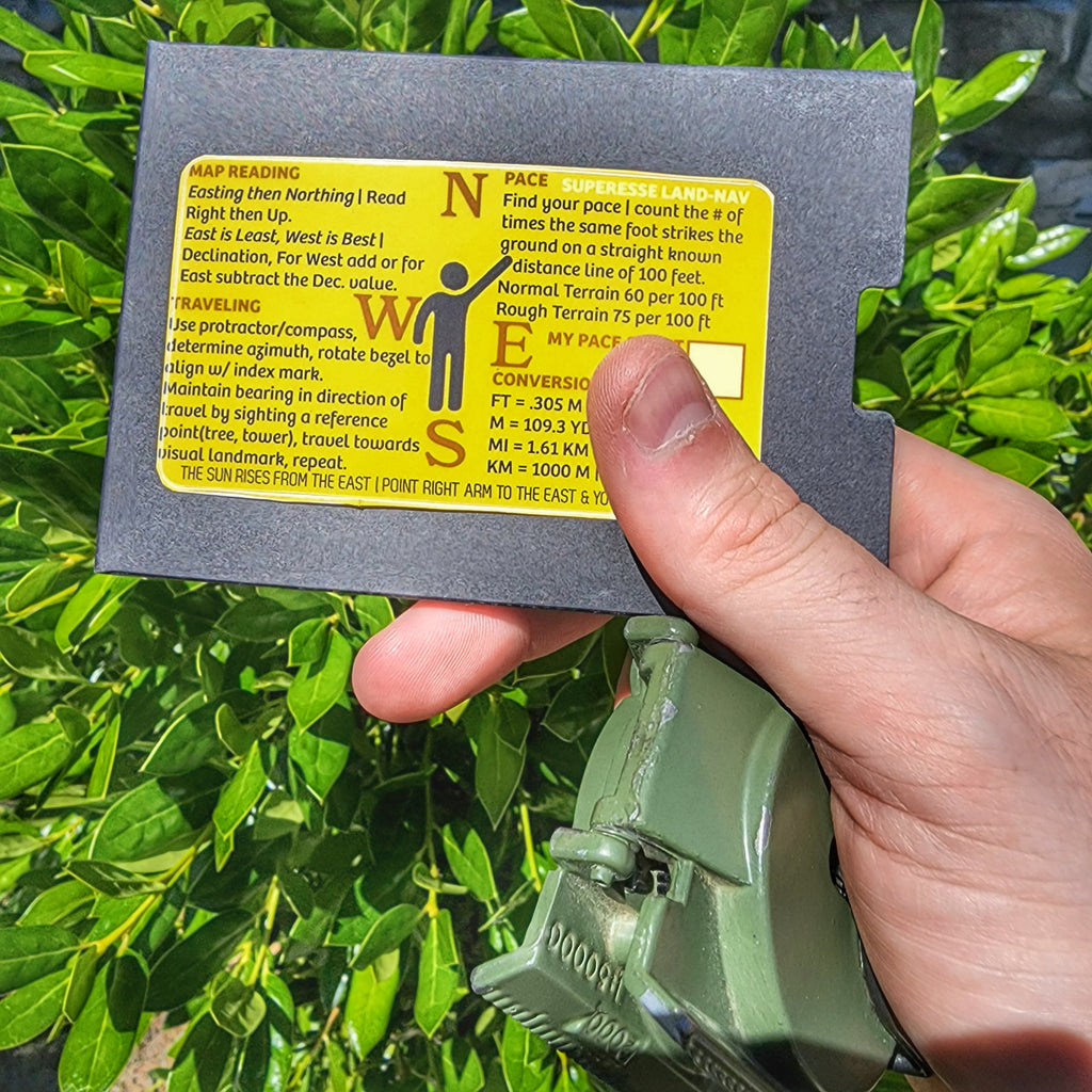 Land Nav Decal - Map Reading, Conversions, Pace Count, & Travel Tips ...