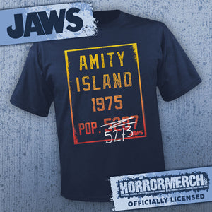 Jaws - Population (Navy) [Mens Shirt]