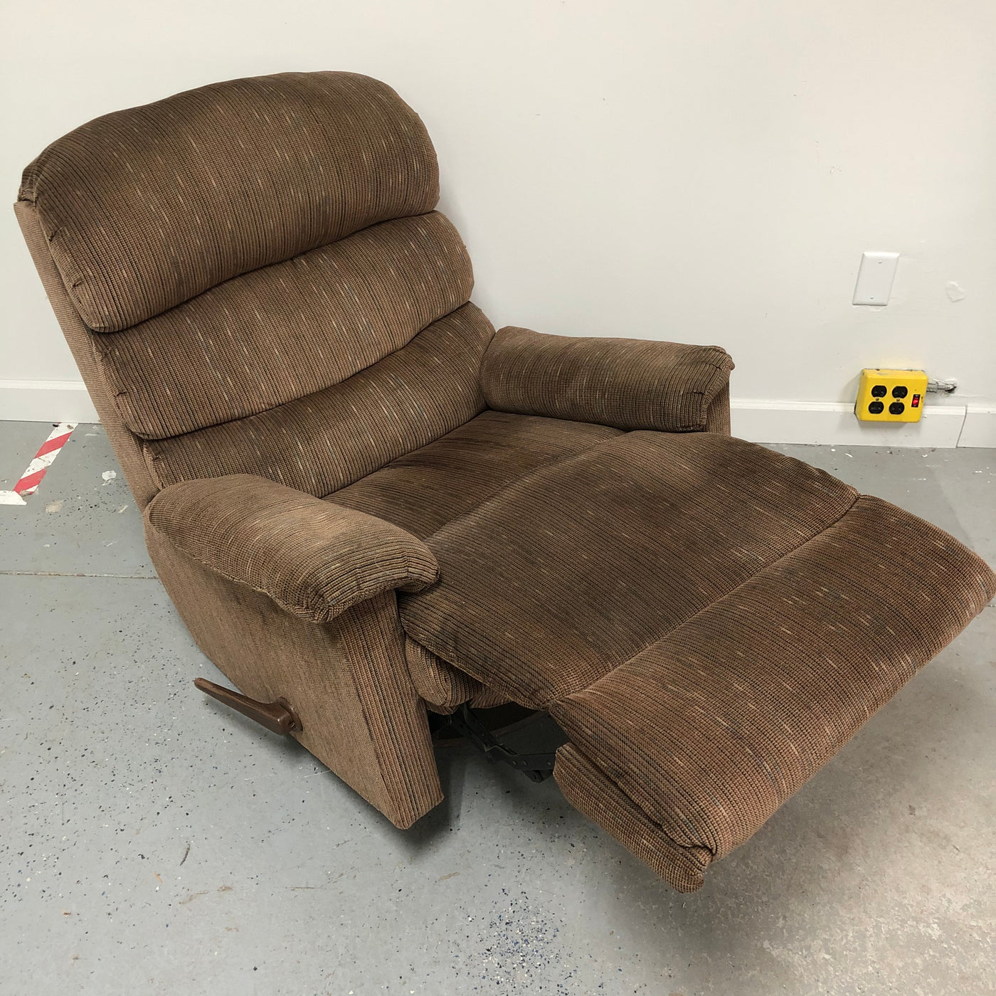 Sears Roebuck Polyester Fiber Brown Rocker Reclining Chair Recliner M15salescom