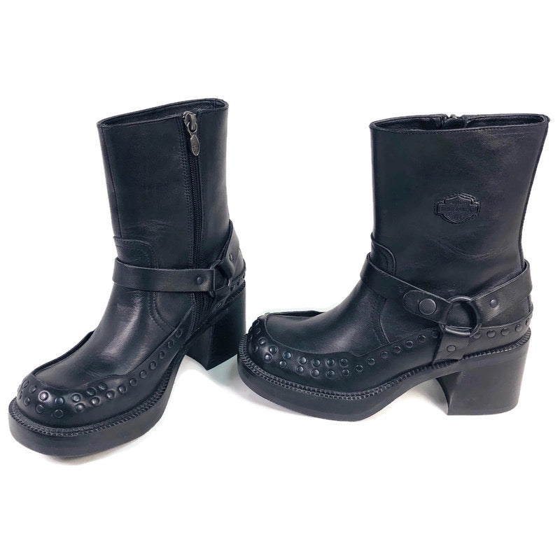 harley davidson black leather boots