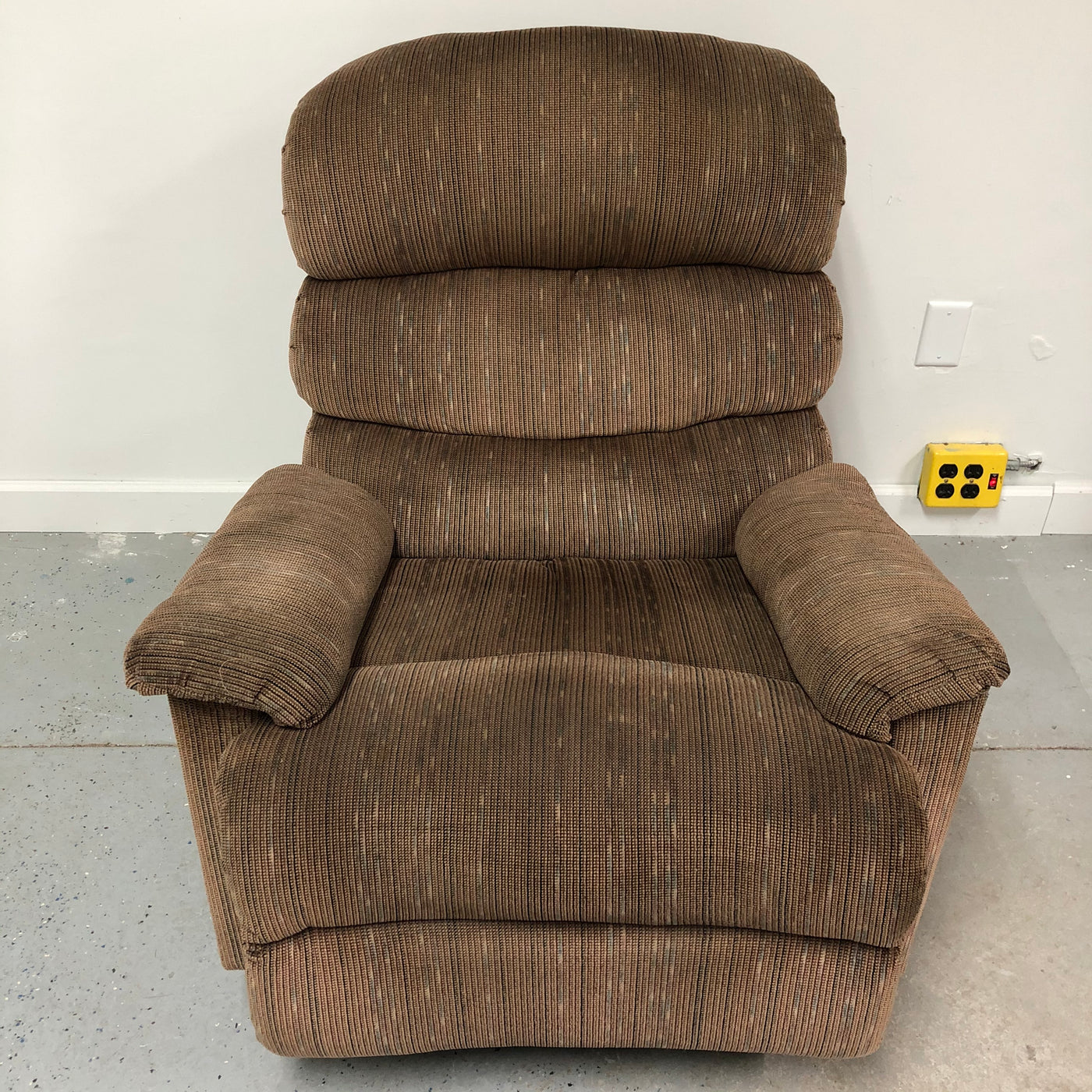 Sears Roebuck Polyester Fiber Brown Rocker Reclining Chair Recliner M15salescom