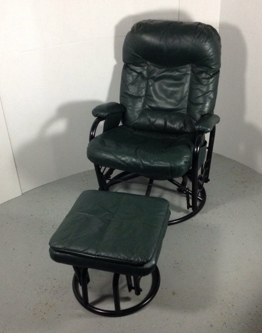 leather glider chair with ottoman