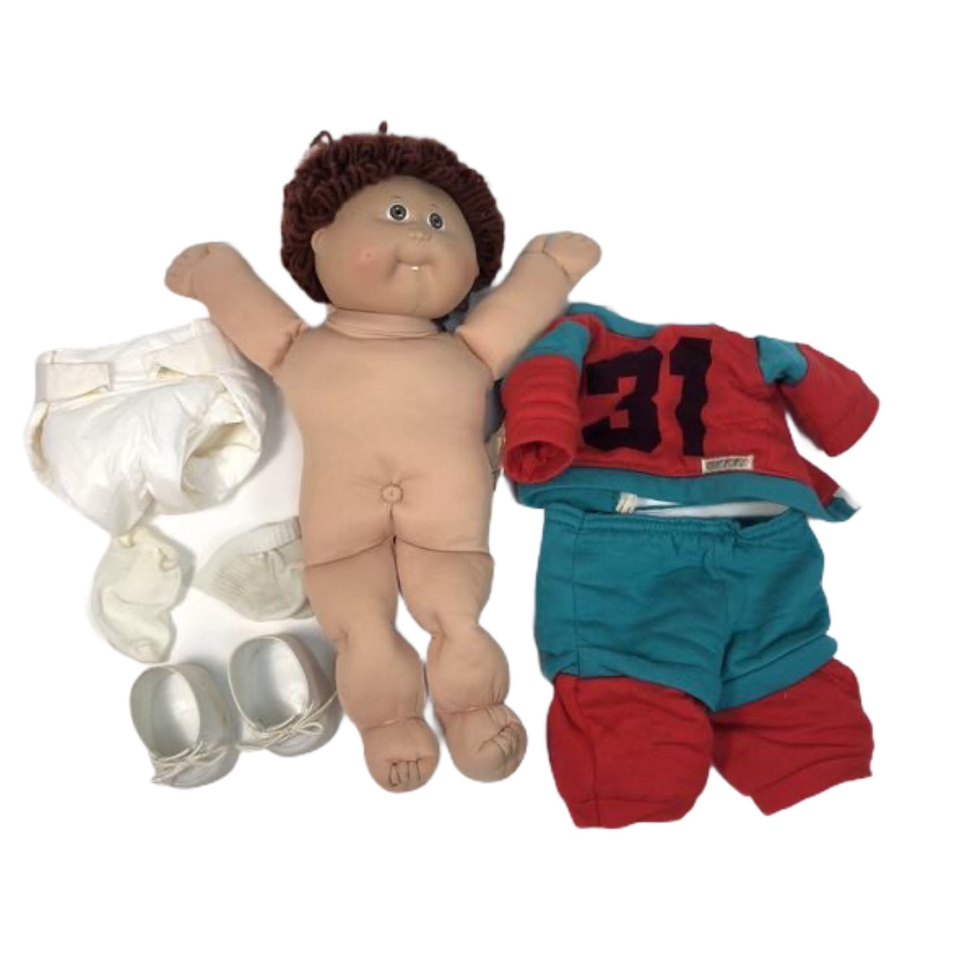 cabbage patch kid boy brown hair