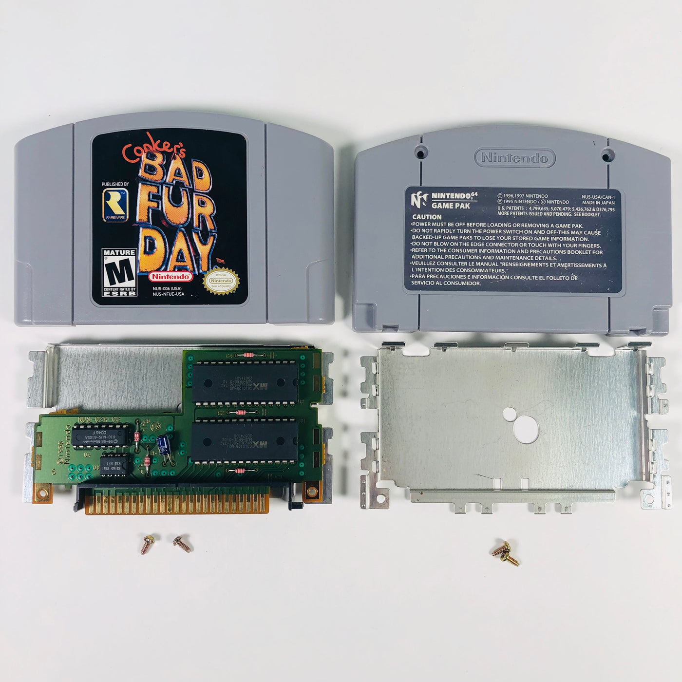 conker's bad fur day n64 cartridge