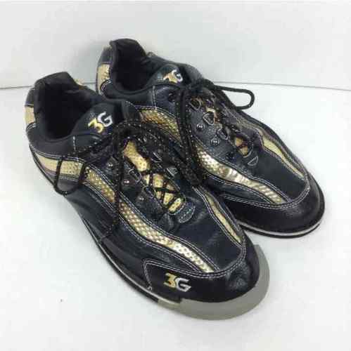 black and gold bowling shoes