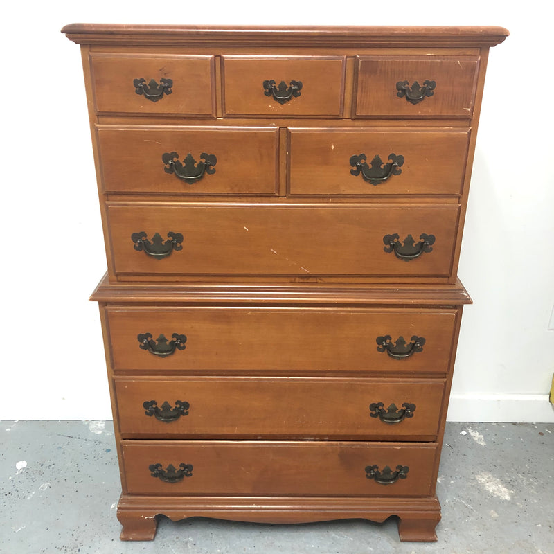 Robinson Solid Maple Wood 9 Drawer Tall Dresser Chest M15sales Com