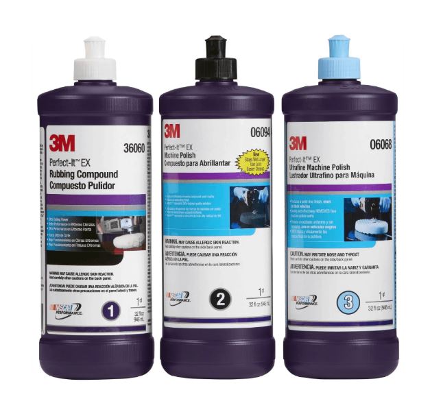 3M PerfectIt Buffing & Polishing Compound Kit 36060 06068 06085 QT