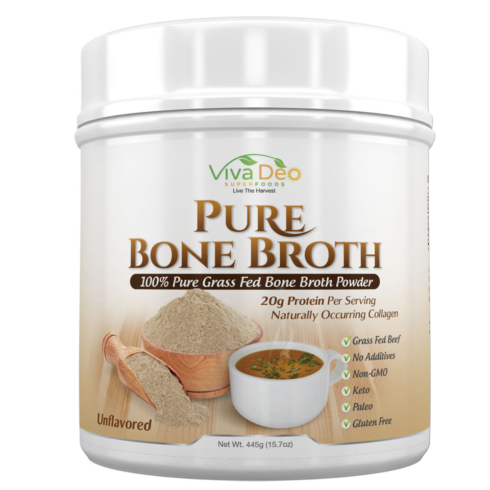friktion Sweeten alene Pure Bone Broth | Gut Health, Additive Free Protein Powder | Mixes Ins –  Viva Deo