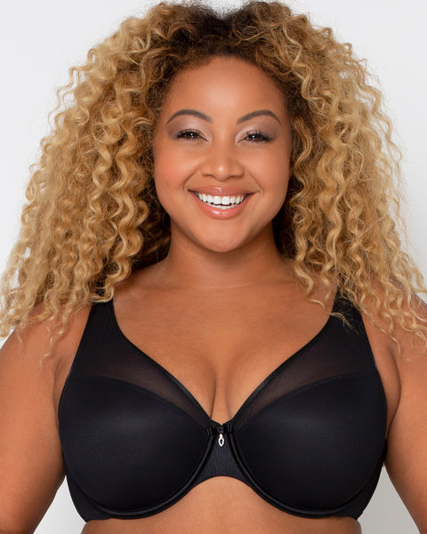 LowProfile Push Up Bra for Women Plus Size Gathered Adjustable Pair of Thin  Breast Cup Underwear Bras Black 52 