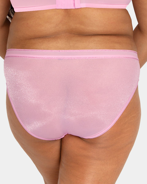 Curvy Couture Silky Smooth High Cut Thong Panty - 1378