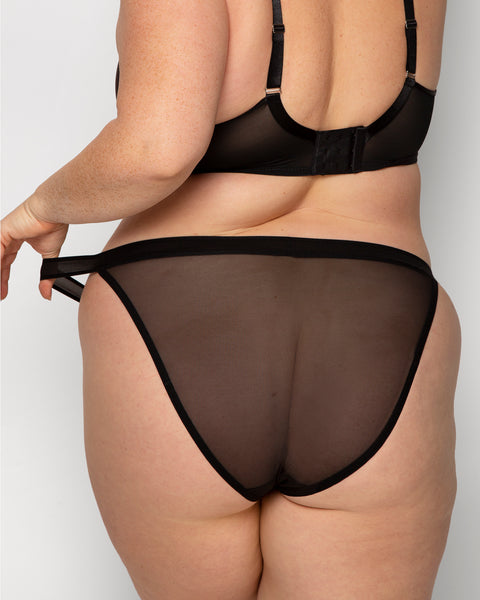 Sheer Mesh G-String - Black Hue