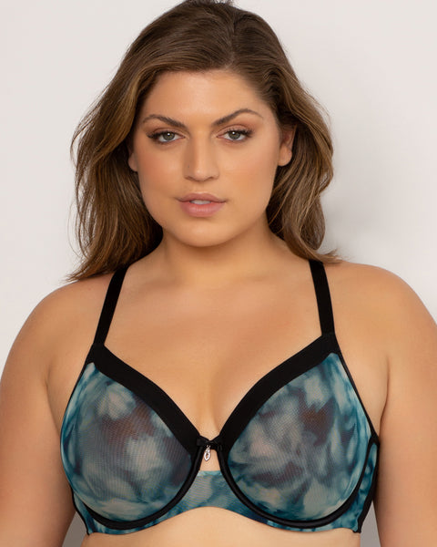 Curvy Couture Women's Sexy Sheer Mesh Plus Size Plunge T Shirt Bra, Bark,  36D : : Clothing, Shoes & Accessories