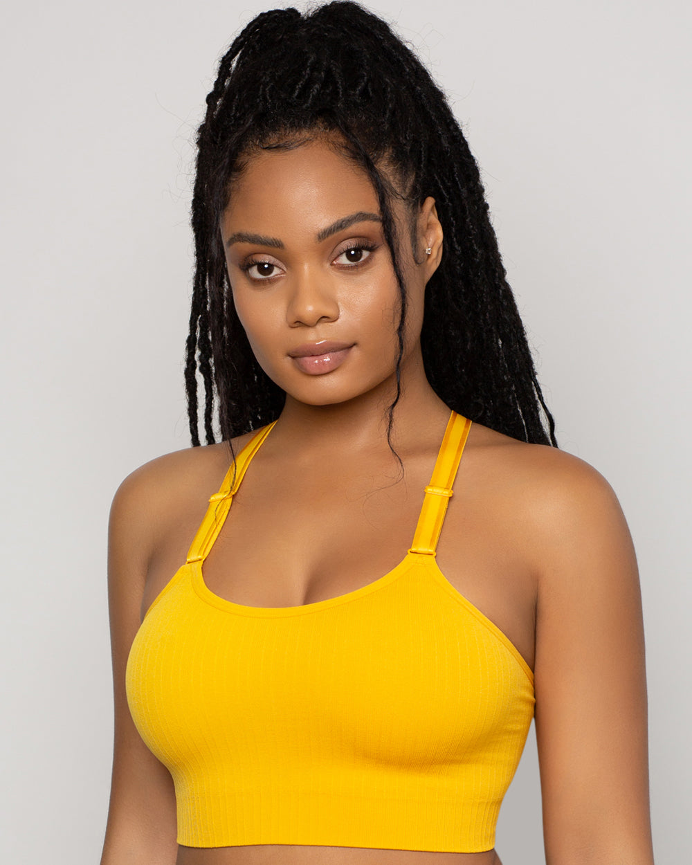 Smooth Seamless Comfort Wireless Longline Bra - Saffron