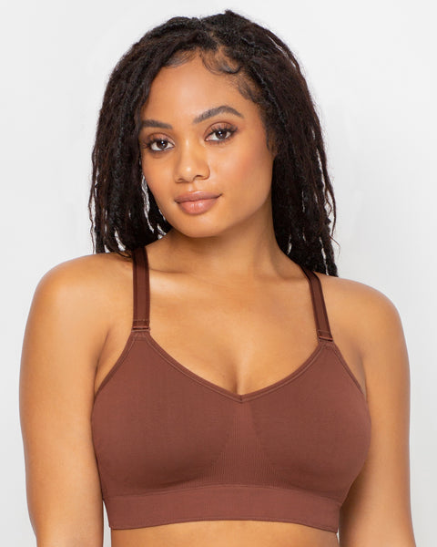 Curvy Couture Women's Smooth Strapless Multi-Way Bra Cocoa 40G