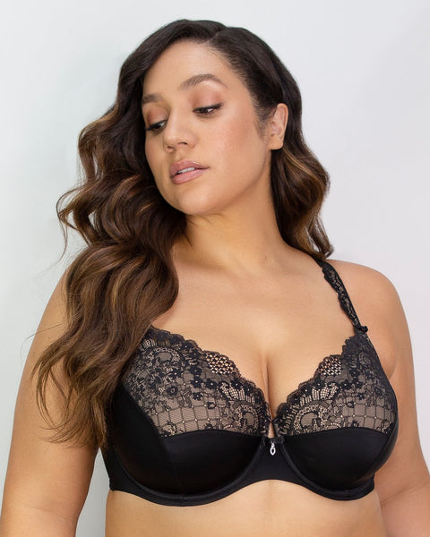 Plus Size Bra Push up wide back smaller cups sizes 16-26 (38-48) A