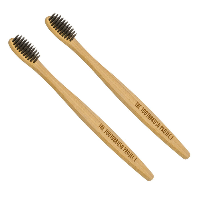 Charcoal Bamboo Toothbrush - Pack of 2