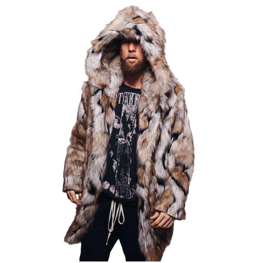 faux fur hooded jacket