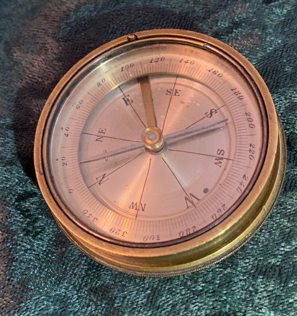 Zero Stock- Vintage Brass Compass Made in France – Explorer Antiques