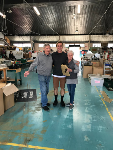 Todd Watts with grandparents Faye and Arthur Springthorpe