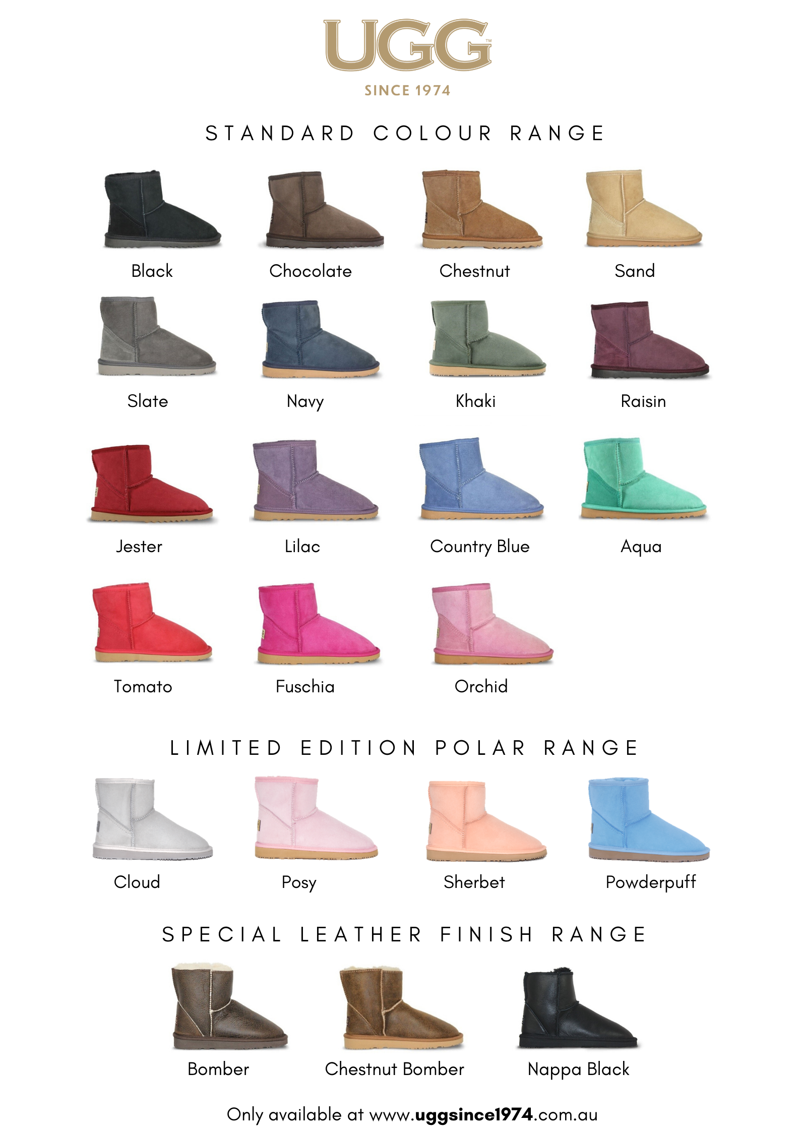 all color uggs