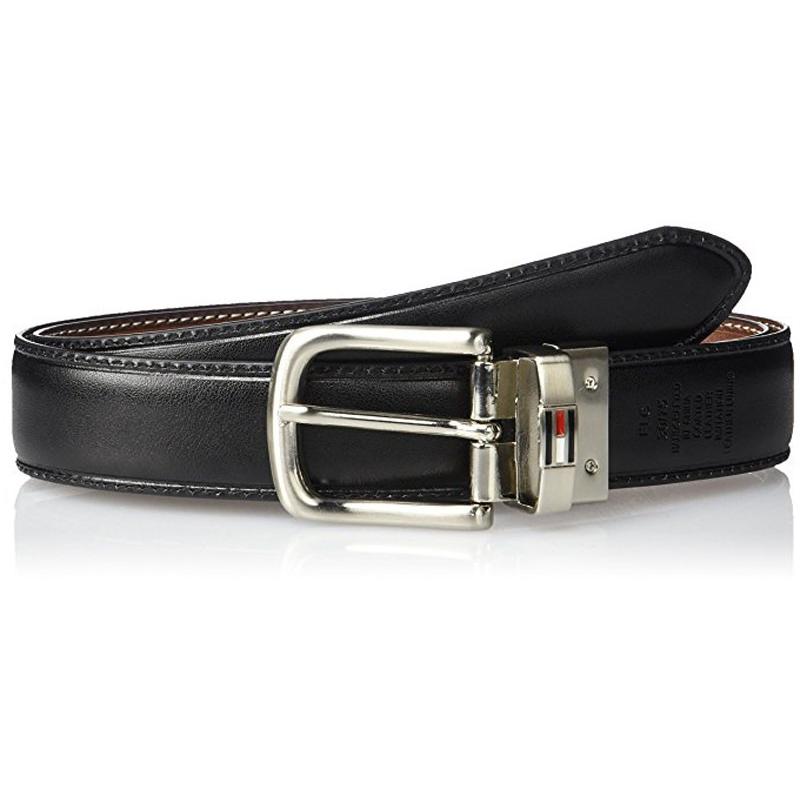 Tommy Hilfiger Men's Leather Reversible Belt Brown/Black 11TL08X014