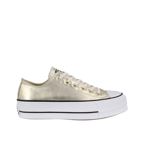 gold converse platform