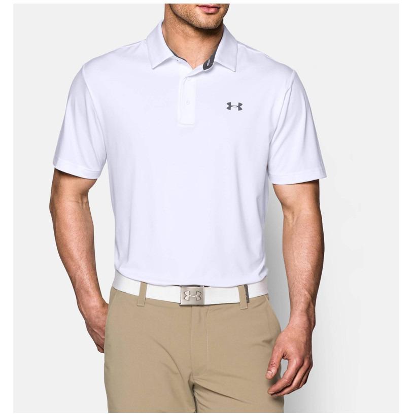 under armour white golf polo