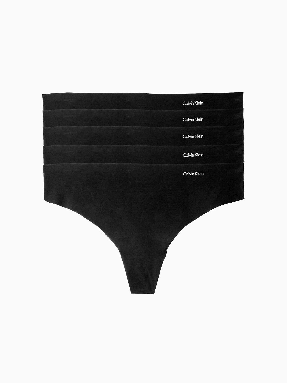 Calvin Klein Underwear 5-Pack Form Thong Black/Black/Bare/Bare/Connected, XS