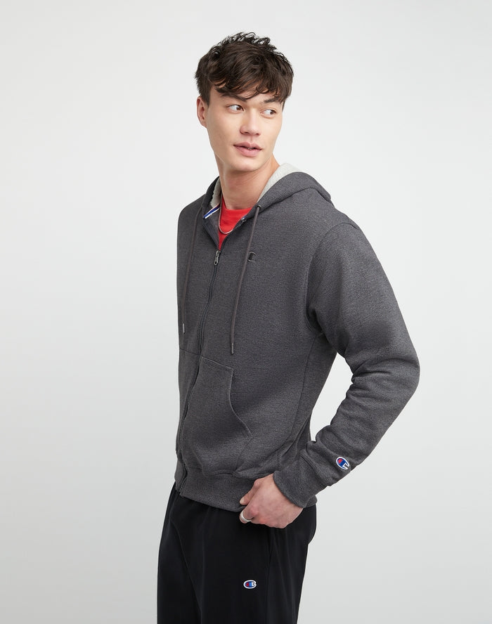 Champion Super Fleece Grey Hoodie