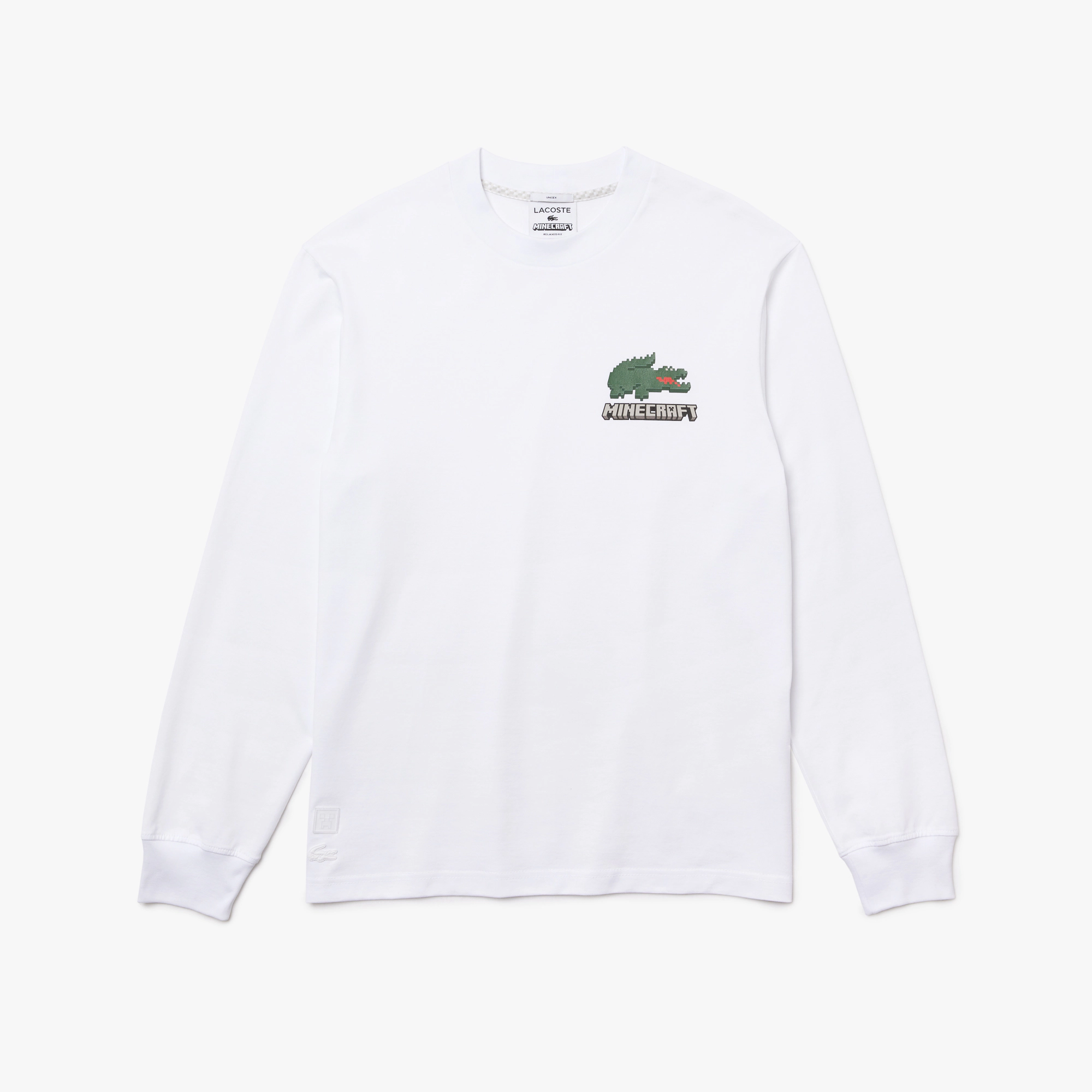 Unisex Lacoste x Minecraft Print Organic Cotton T-Shirt