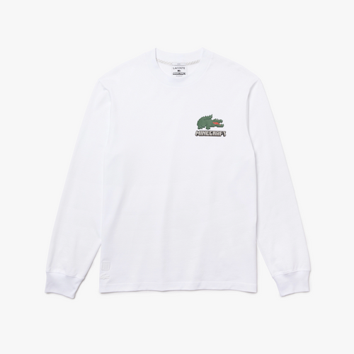 Men's Lacoste White Lacoste x Minecraft T-Shirt - M