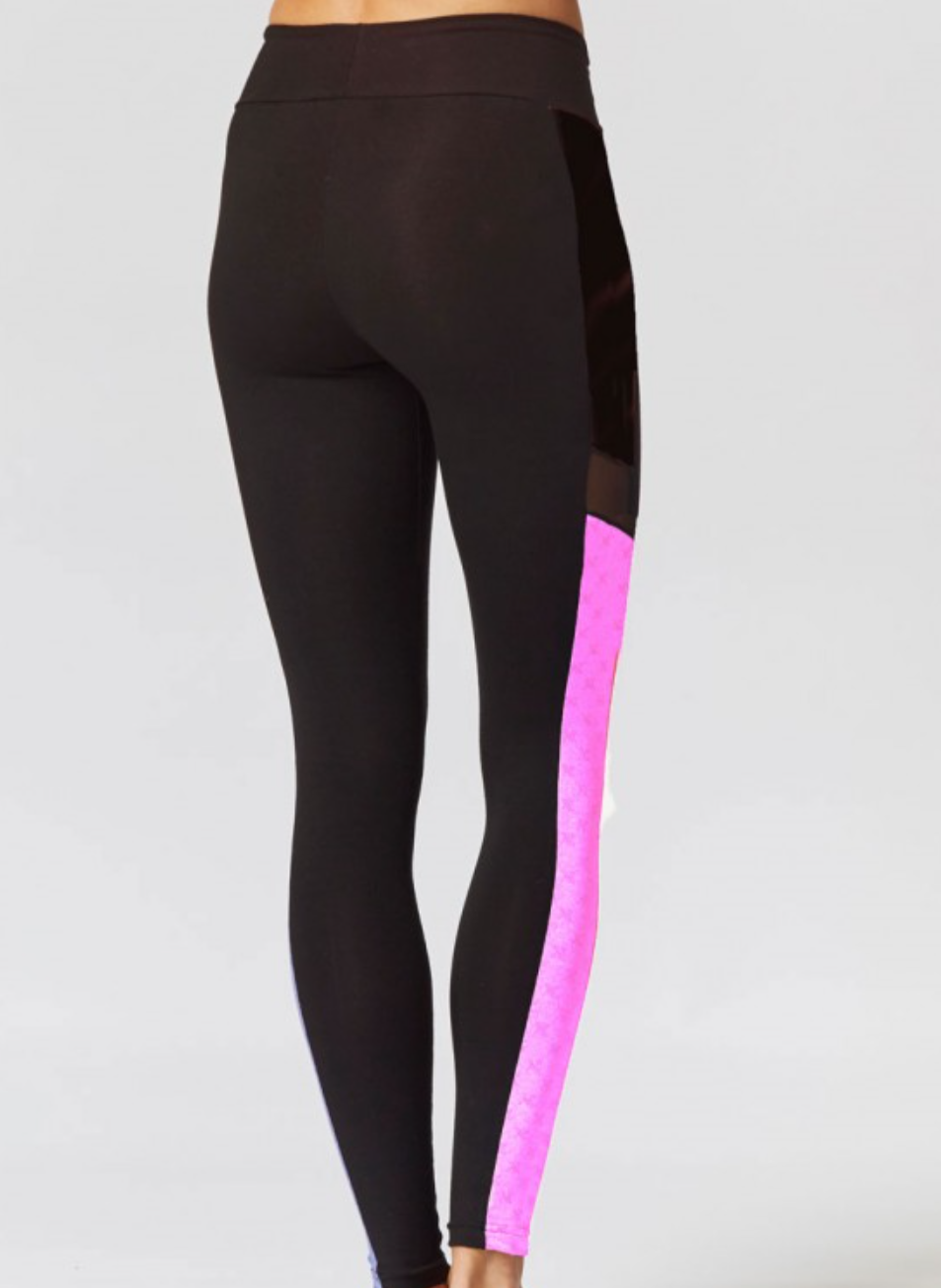 pink and black gym leggings