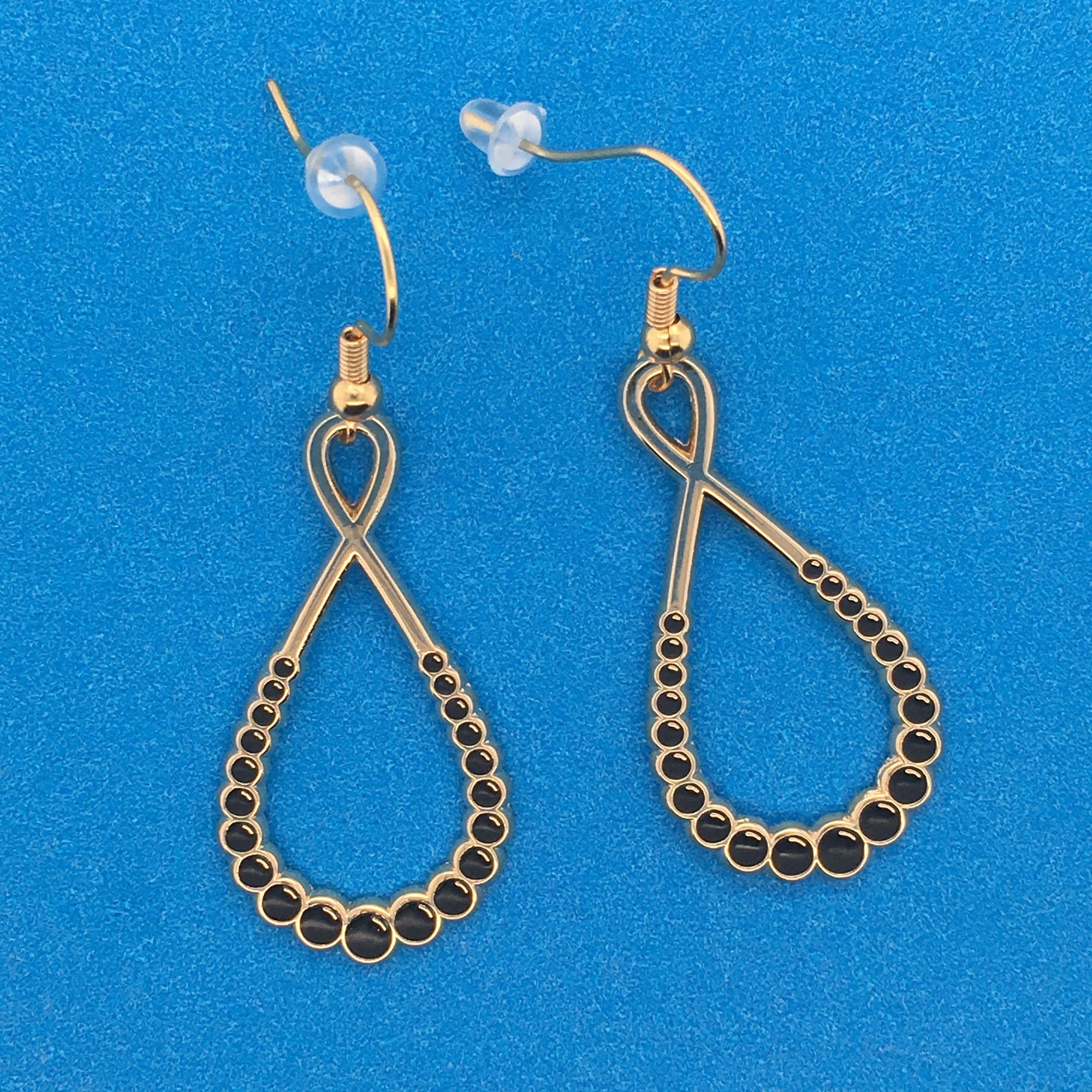 Kamala Harris' Black Pearls Drop Earrings - Dissent Pins product image