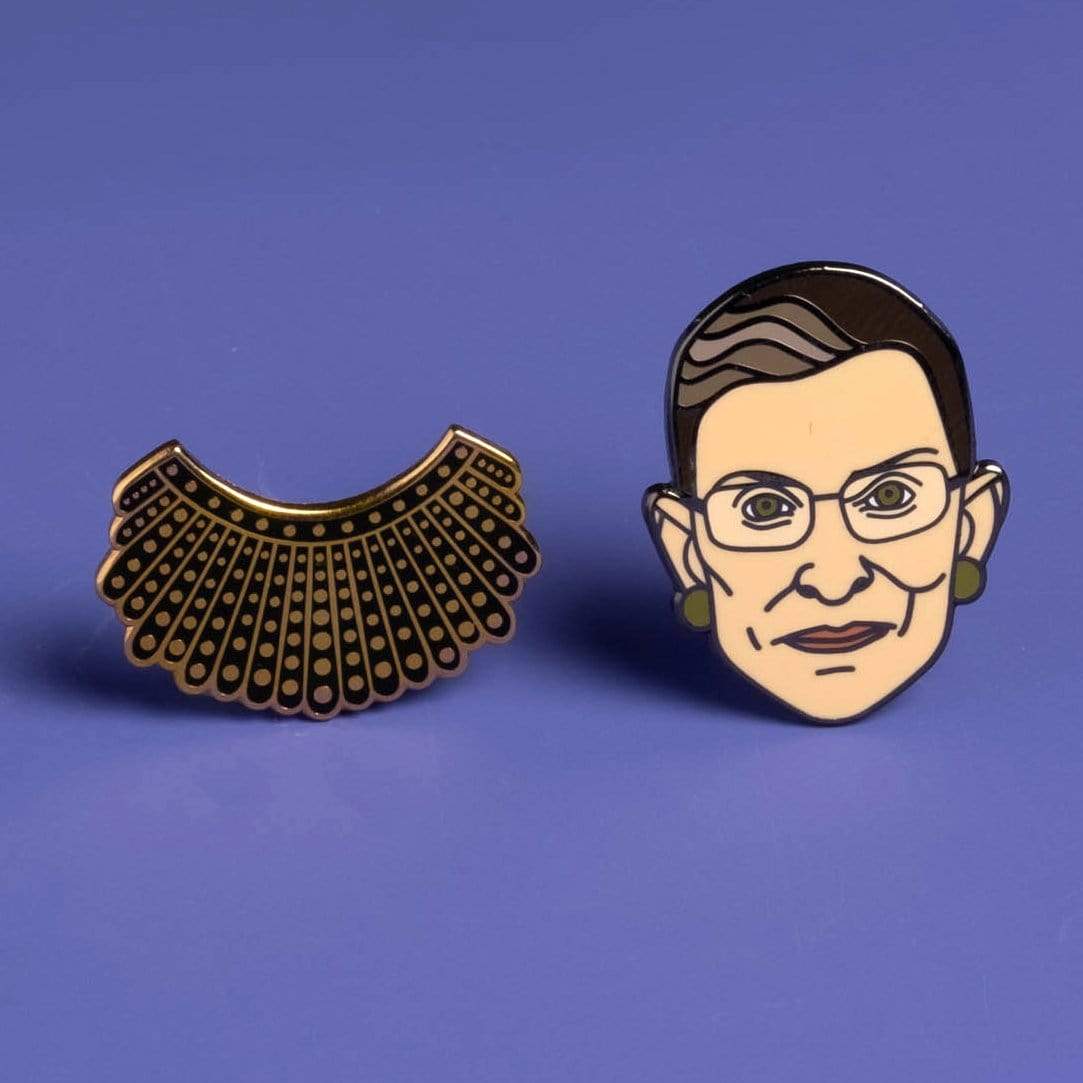 Dissent Collar Pin Ruth Bader Pinsburg Set — Dissent Pins