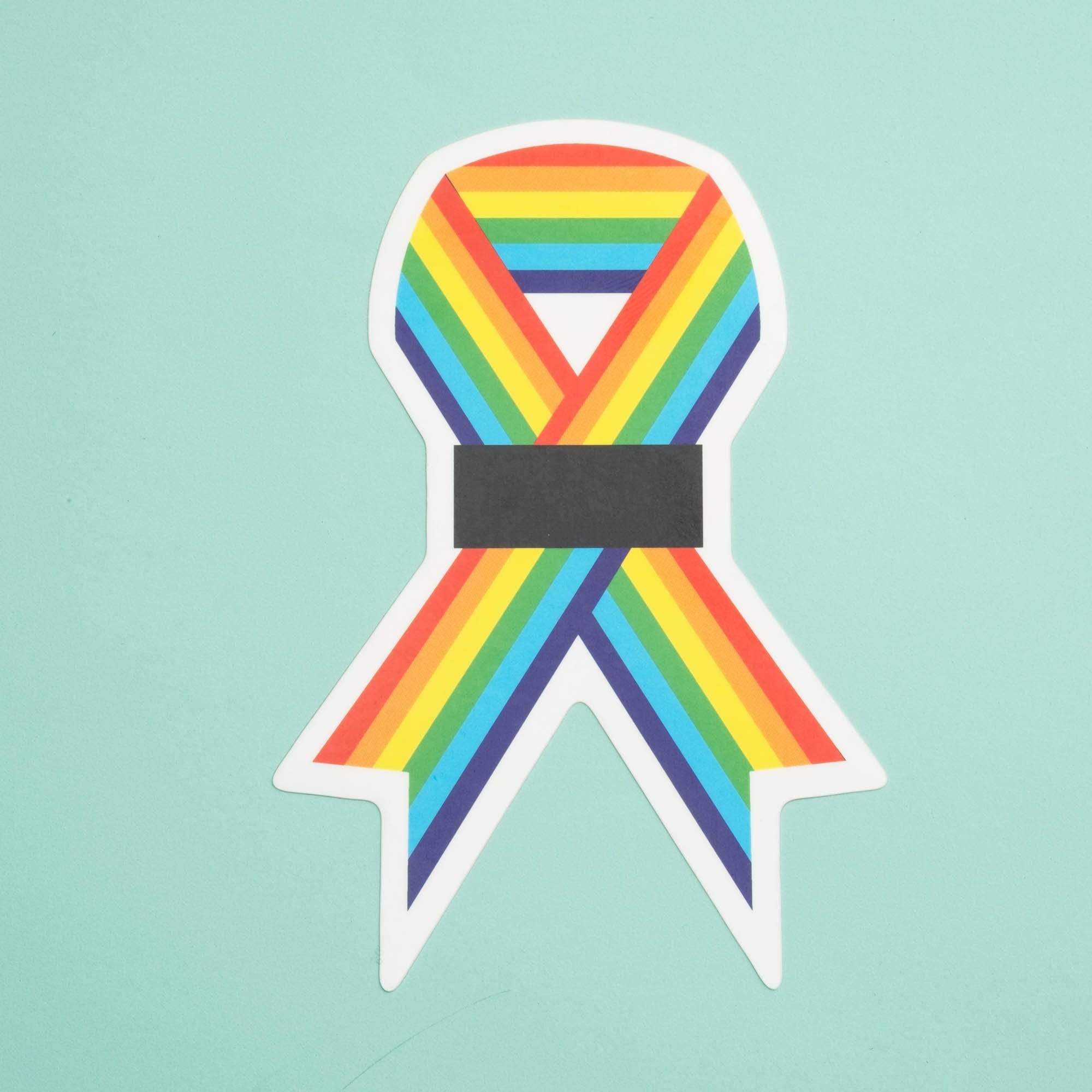 gay pride pin ribbon