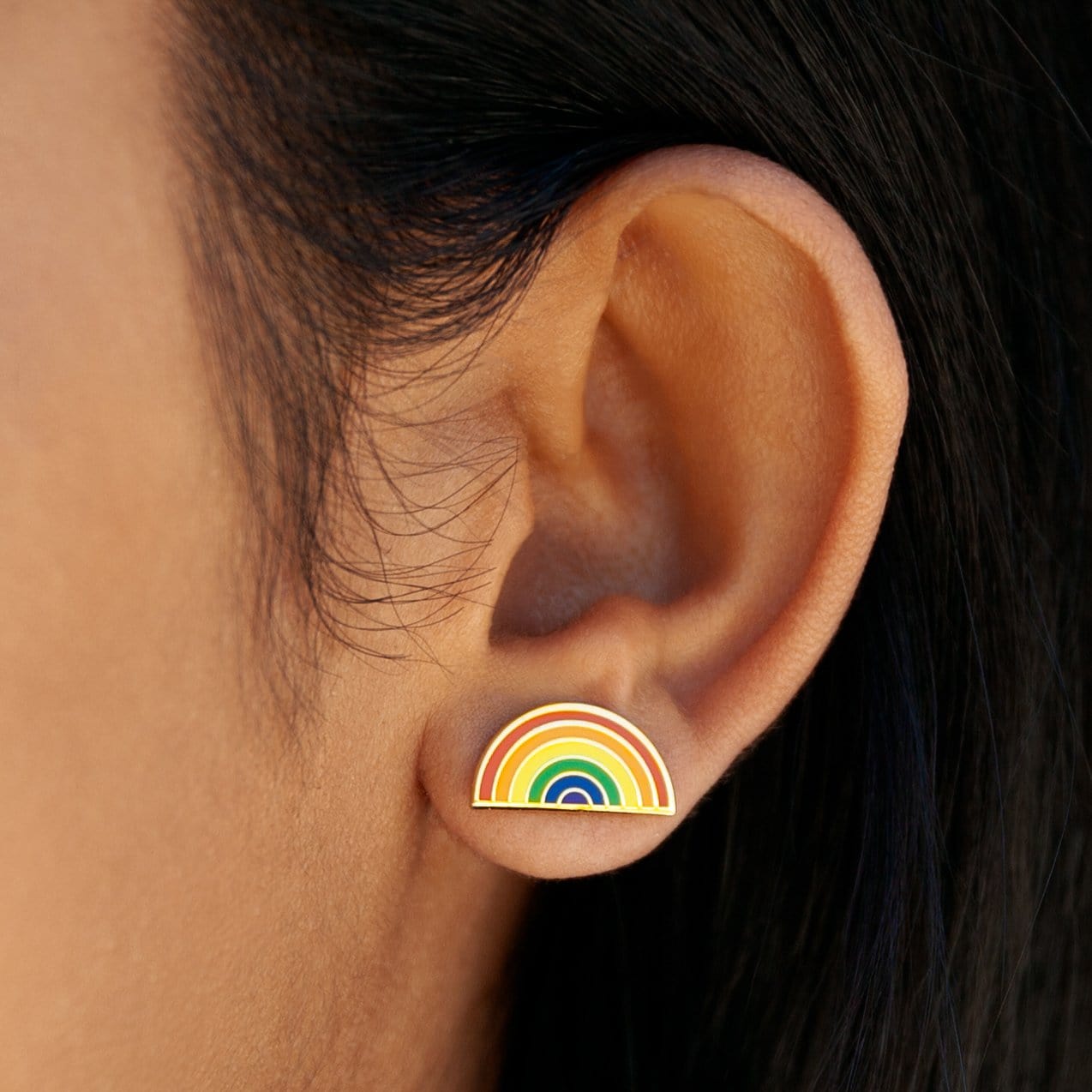 Pride Rainbow Earrings - Post - Dissent Pins product image