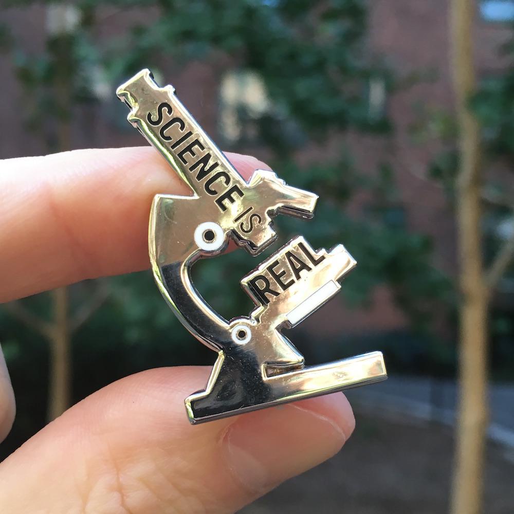 Science Is Real Microscope Pin Dissent Pins