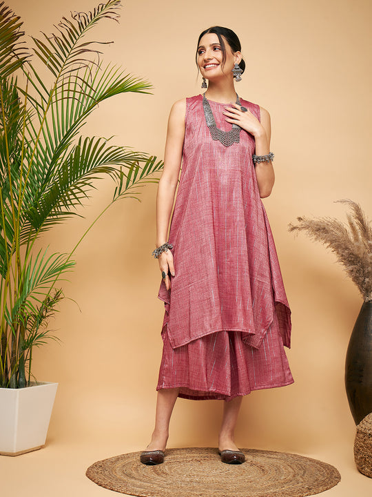 Buy Pink Georgette And Net Embroidery V Neck Kurta & Palazzo Pant Set For  Women by Miku Kumar Online at Aza Fashions.
