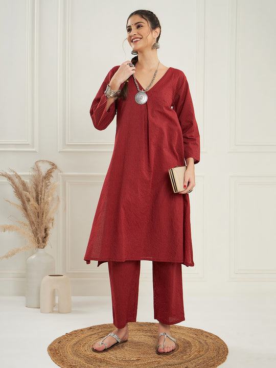 Buy Smarty Pants Women Ruby Pink Self Textured Cotton Night Suit M Online  at Best Prices in India - JioMart.
