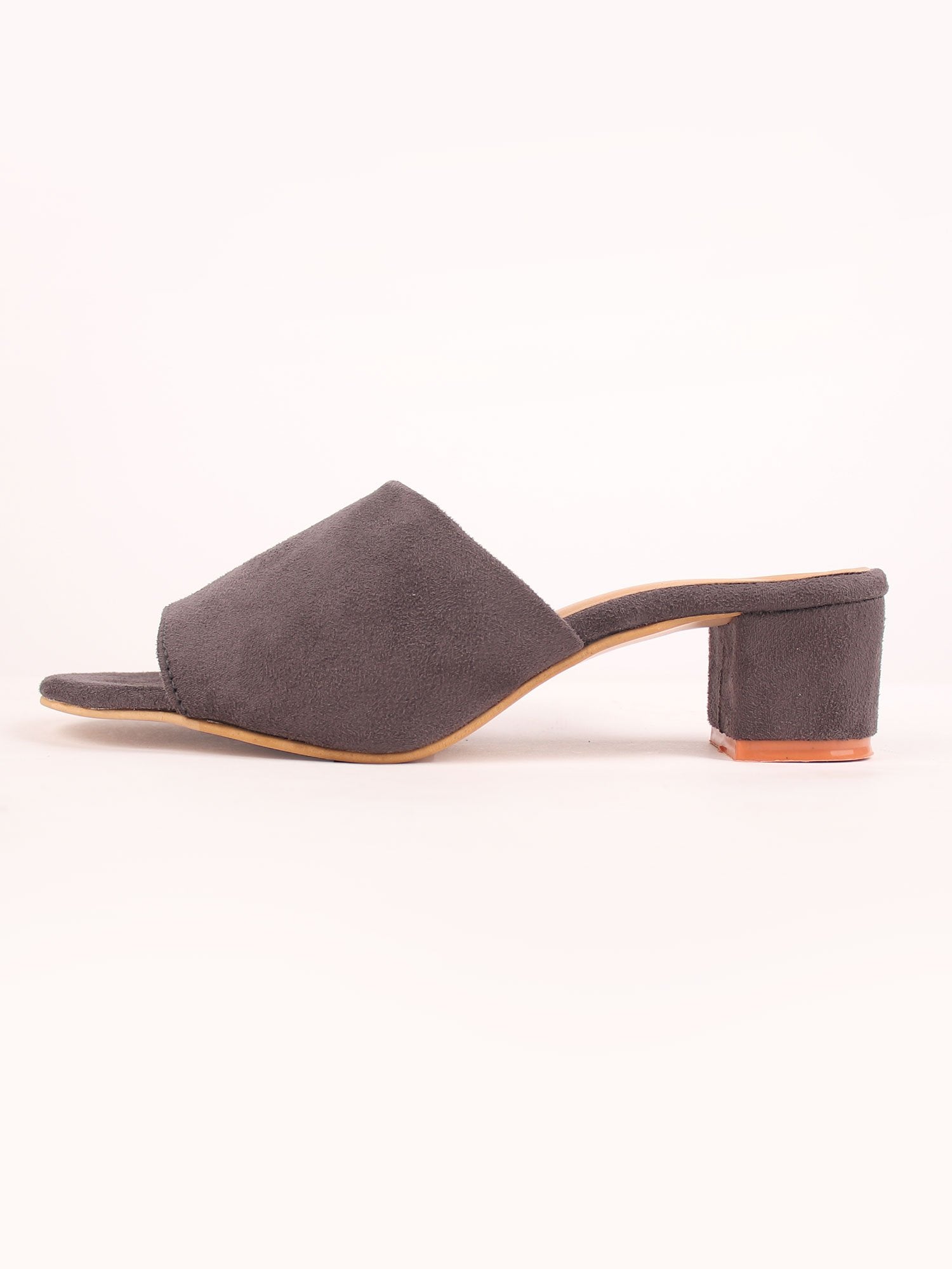 dark gray block heels