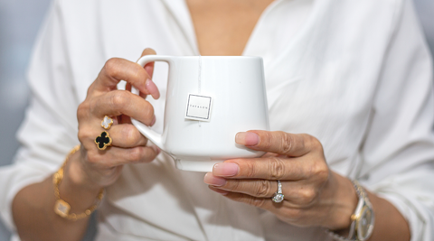 Woman Holding a Cup of Tea | Tavalon Tea Australia & New Zealand