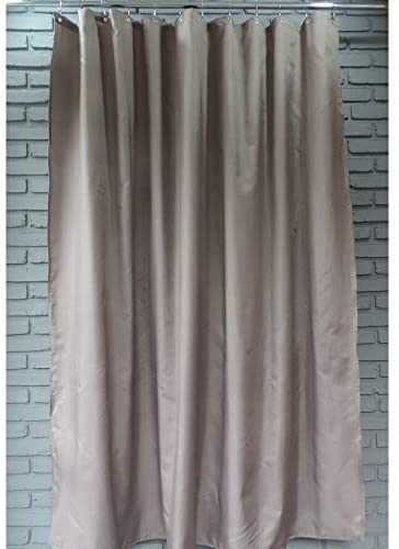 Extra Long Shower Curtain 78 x 72 Inch Walnut Brown Fabric – Diamond Home