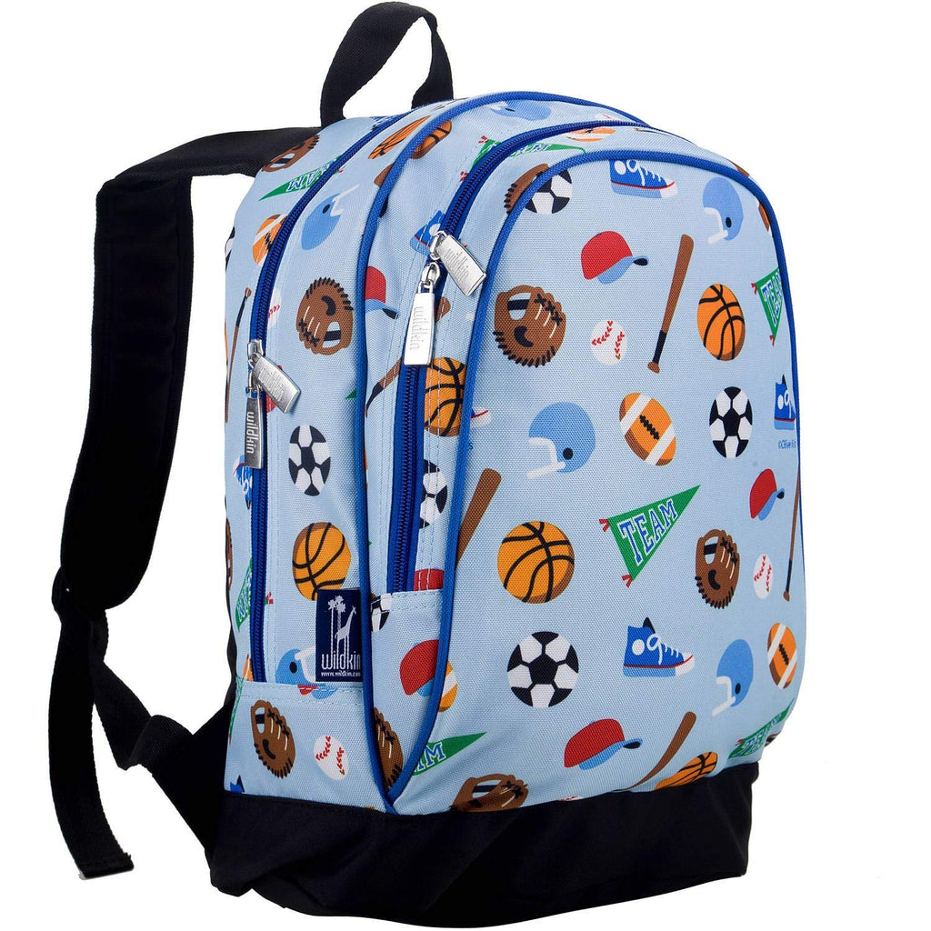 Kids Blue Black Sports Theme Backpack 