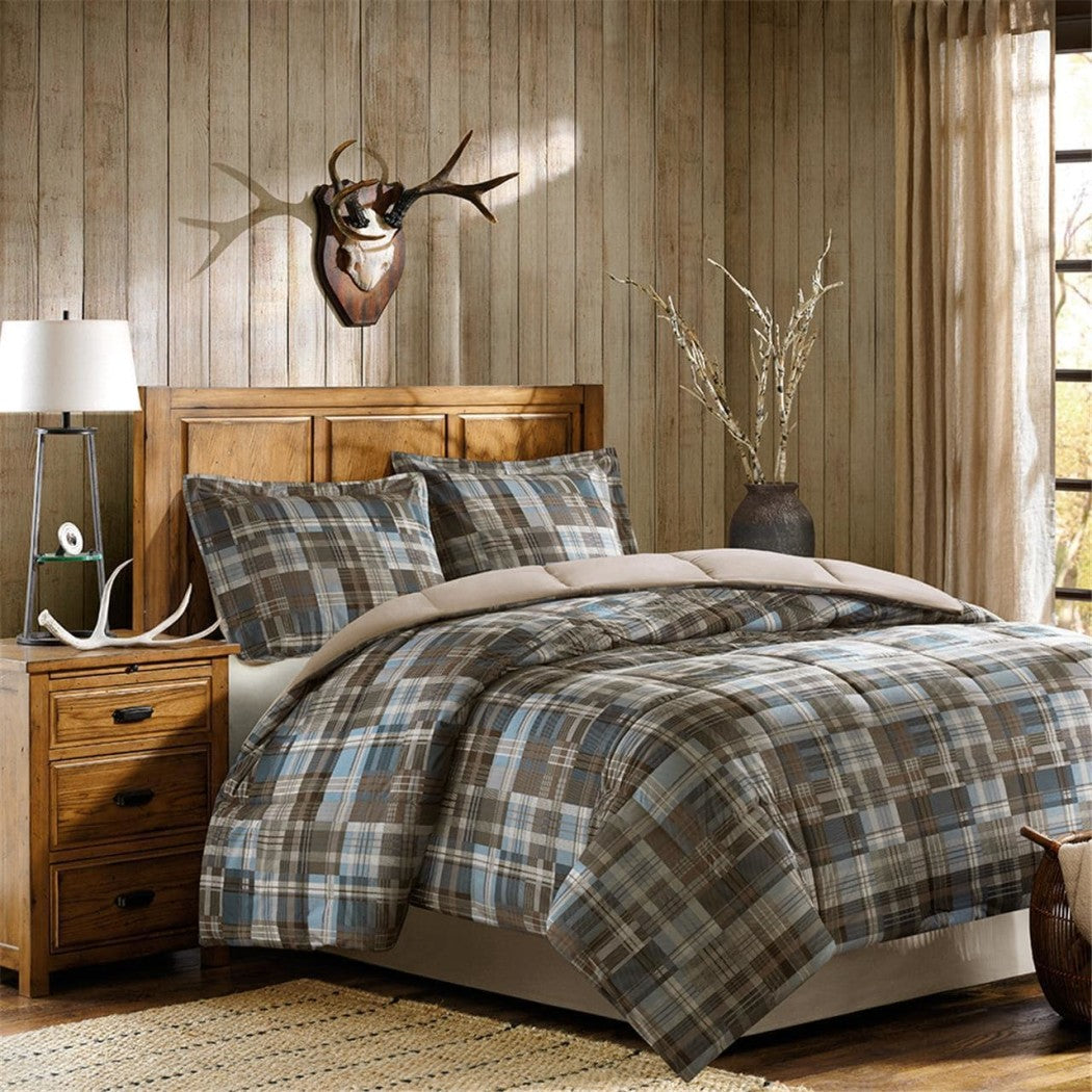 Madras Plaid Comforter Set Glen Checkered Bedding Tartan Check Lodge C Diamond Home