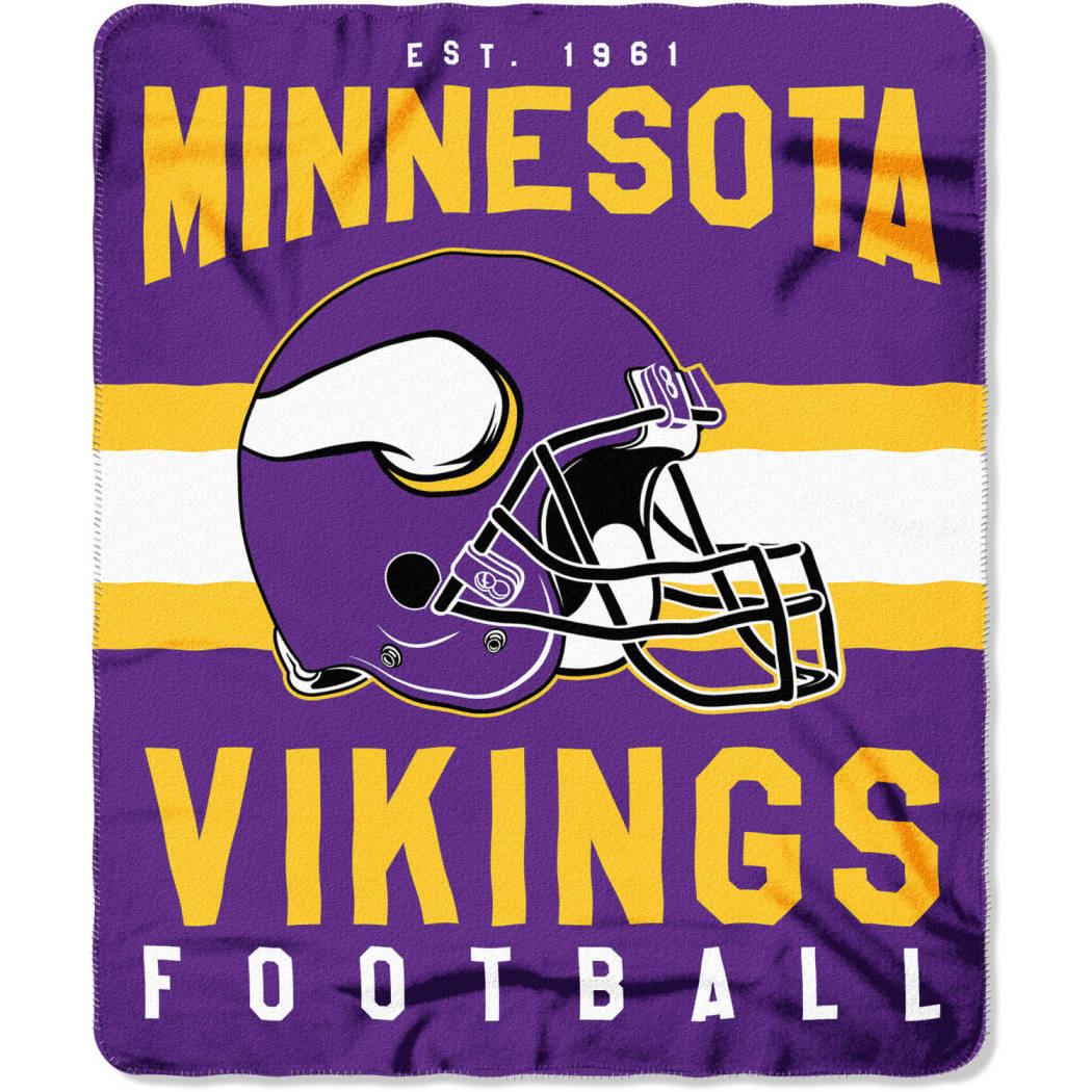 Minnesota Vikings Blanket 46x60 Micro Raschel Dimensional Design Rolled