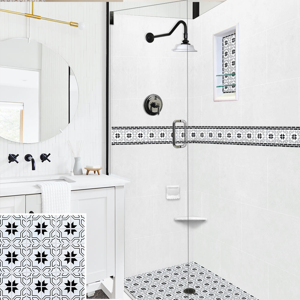 Diamond Solid Wet Cement Corner Shower Enclosure Kit – American Bath Factory