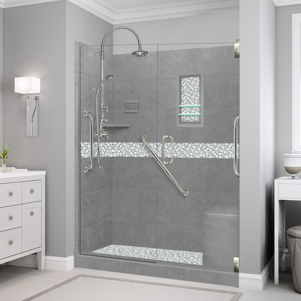 Freedom Standard Del Mar Mosaic Wet Cement 60" Alcove Shower Kit