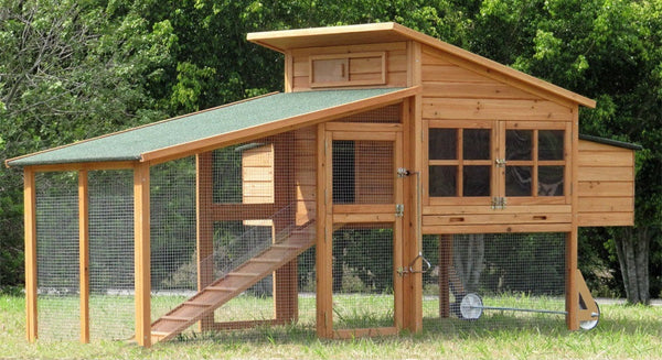 Large chicken coops on wheels DIY Truck-Frame Chicken Tractor